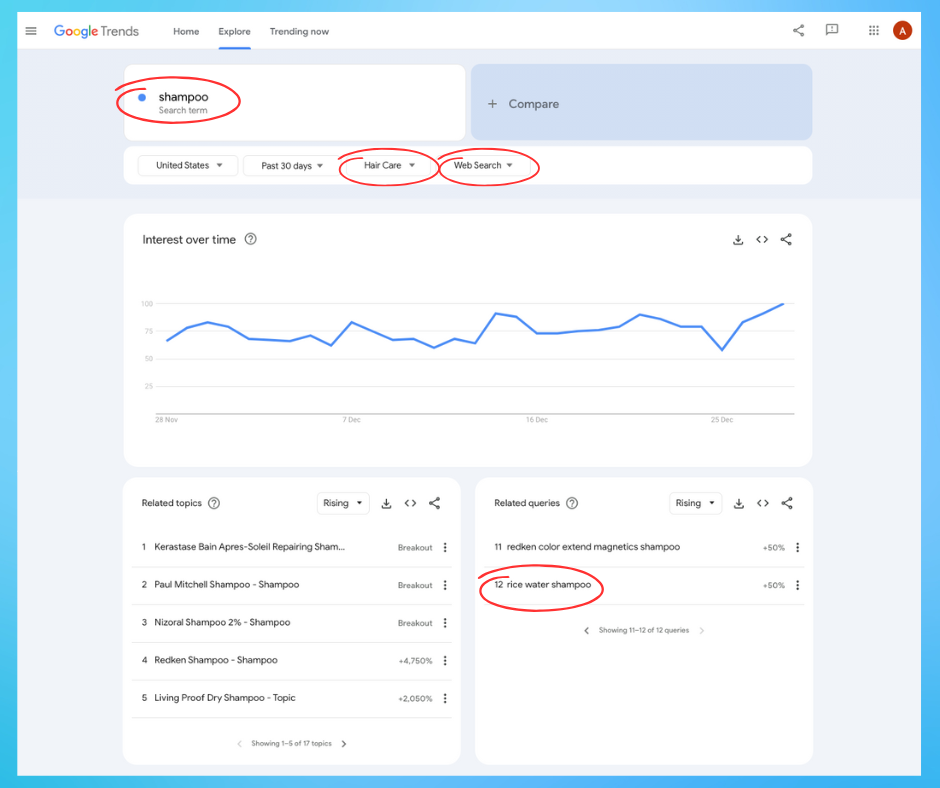 Pick a trending keyword